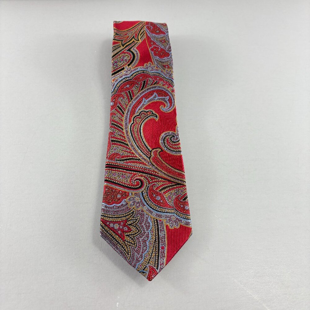 Nordstrom Men's Shop Red / Multi Paisley Men's Tie 3 1/4" x 60"